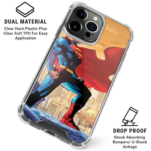 DC Comics Superman For Tomorrow Cover Art by Jim Lee iPhone 16 Pro Clear Case